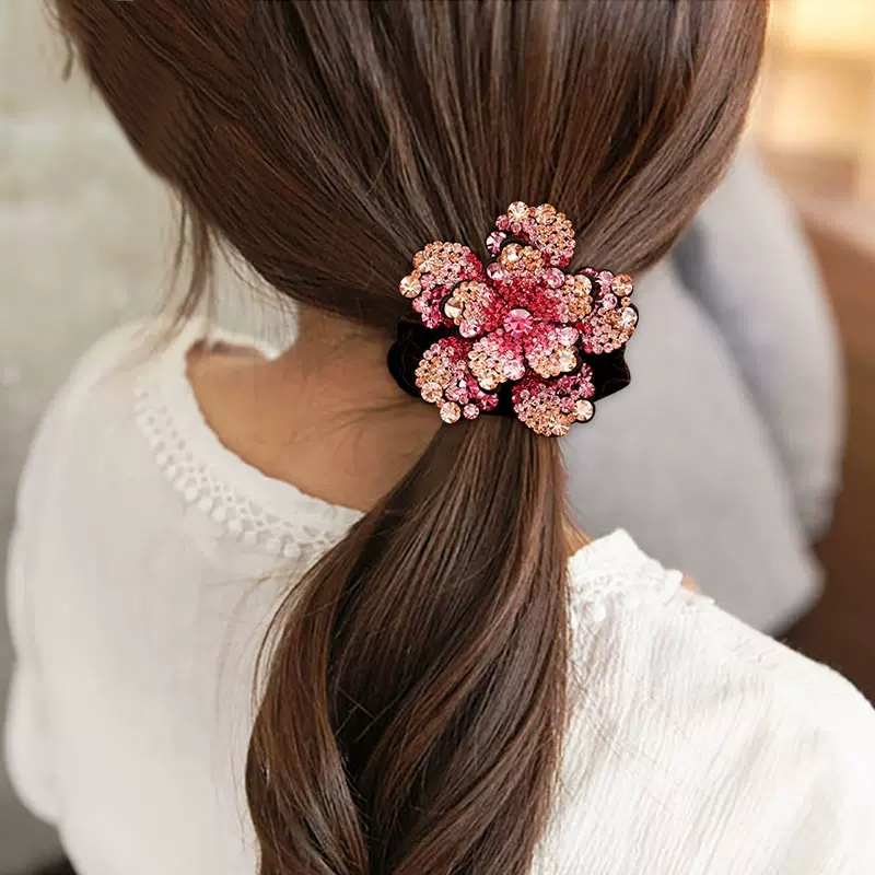 Women Rhinestone Scrunchies Ve - مراجعة Silicone Band Women وسعره