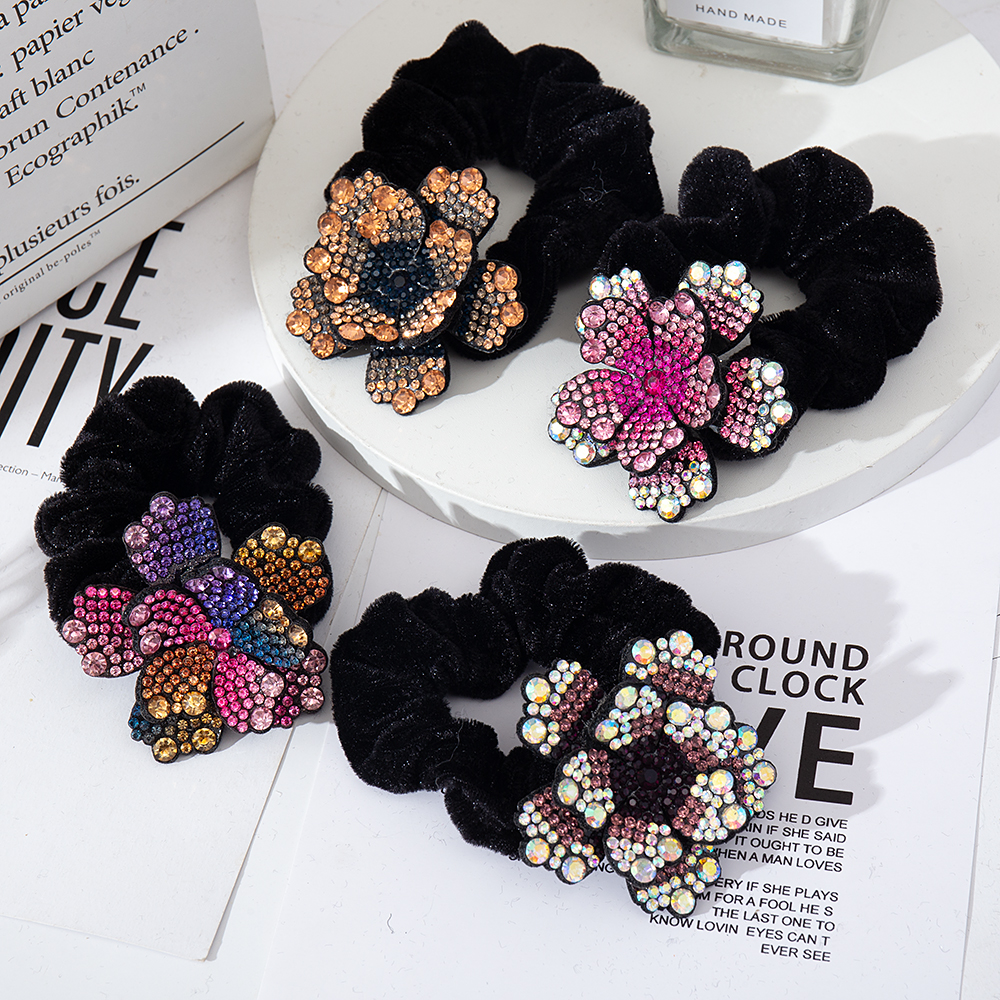 Women Rhinestone Scrunchies Ve - مراجعة Silicone Band Women وسعره