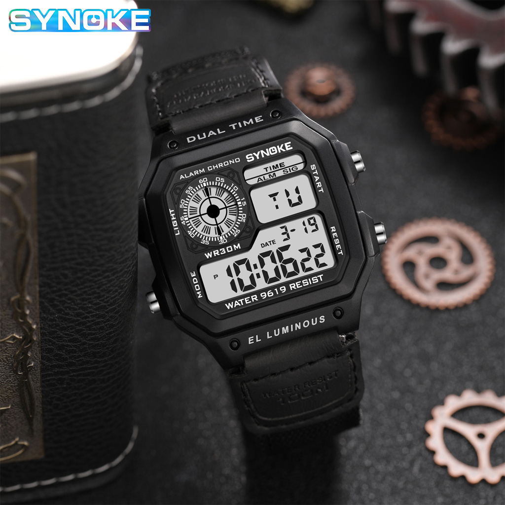 Synoke Outdoor Military Digita - مراجعة Canvas Strap Watch وسعره