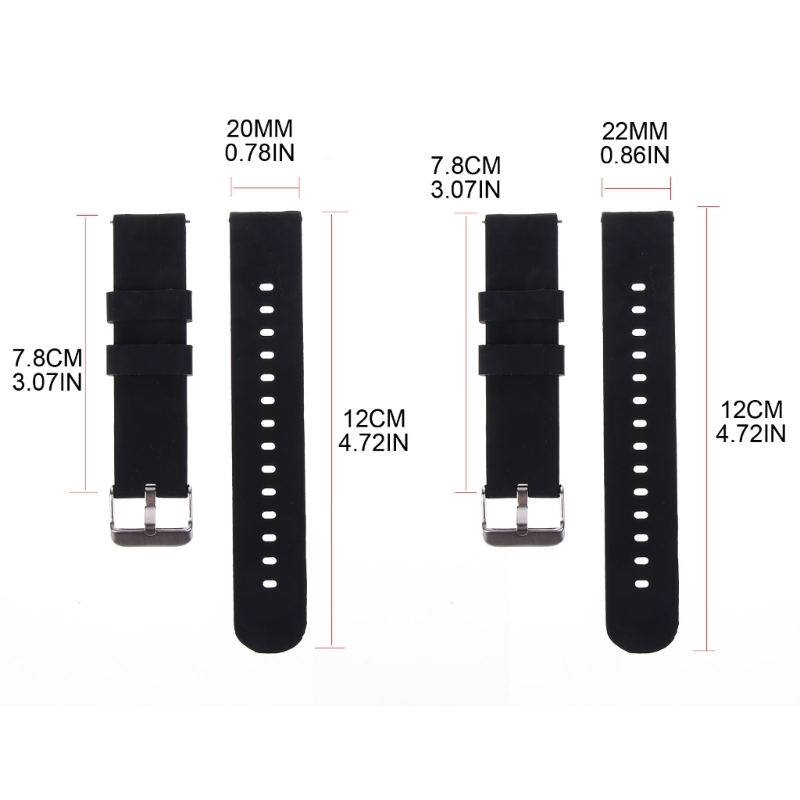 Silicone Strap 20/22mm Soft Qu - مراجعة Silicone Watch Band 22Mm وسعره