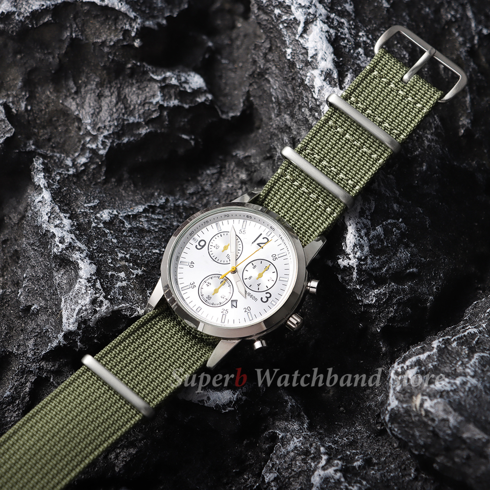 18mm 19mm 20mm 22mm New Ribbed - مراجعة Canvas Strap Watch وسعره