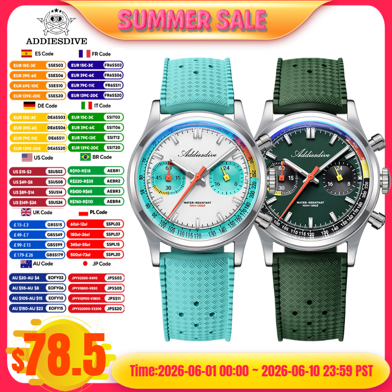ADDIESDIVE 2025 NEW TOP 38mm M - مراجعة Rubber Strap Diver وسعره