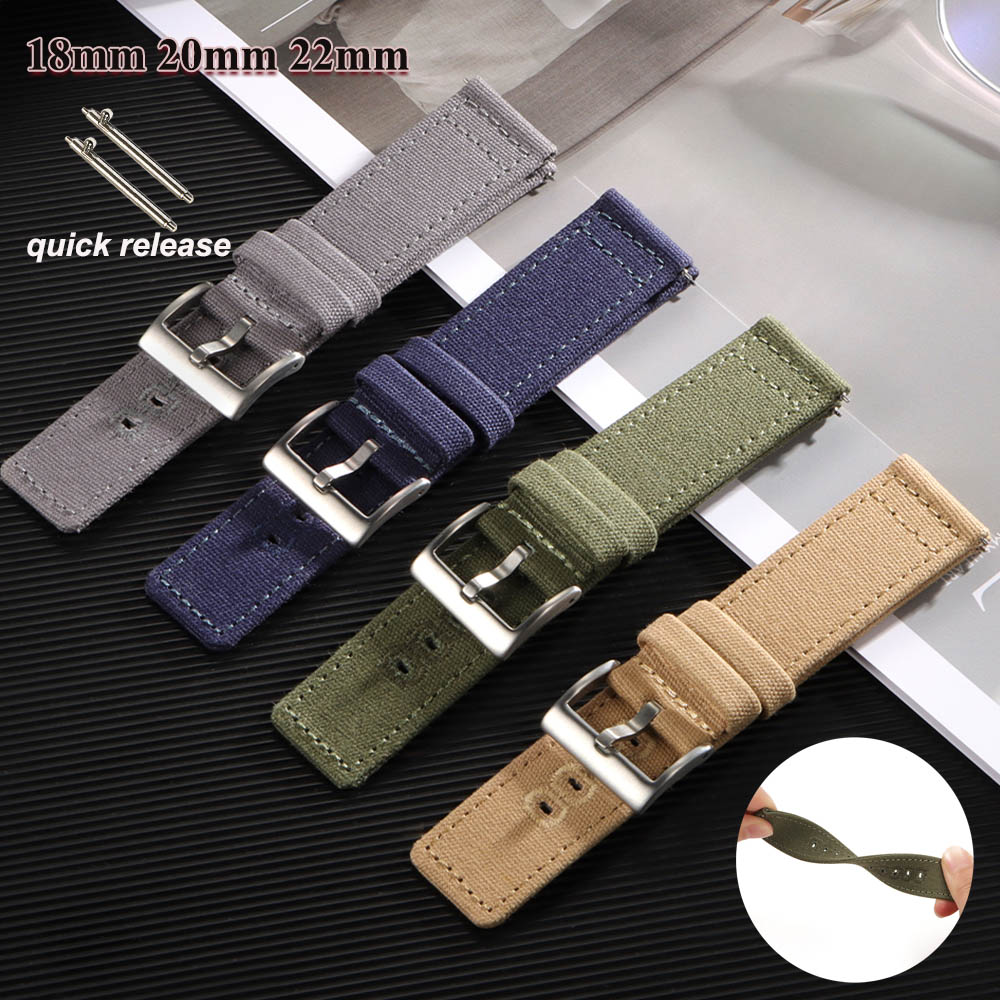 Nylon Woven Canvas Watch Band  - مراجعة Perlon Strap Woven وسعره