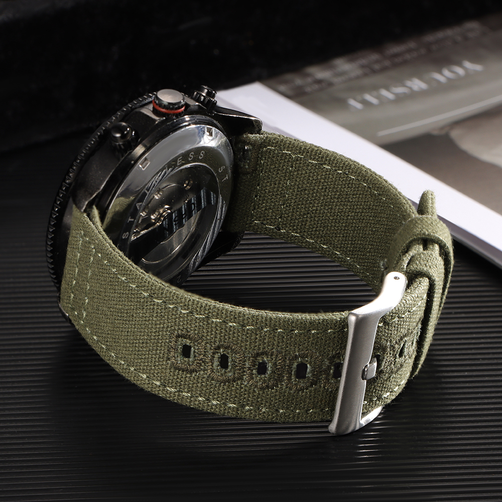 Nylon Woven Canvas Watch Band  - مراجعة Perlon Strap Woven وسعره