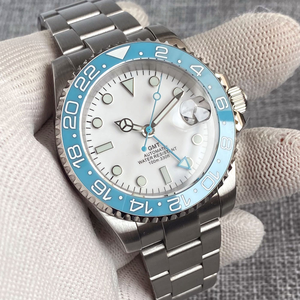 Customized 40mm Ice Blue Dial  - مراجعة Stainless Bracelet Diver وسعره