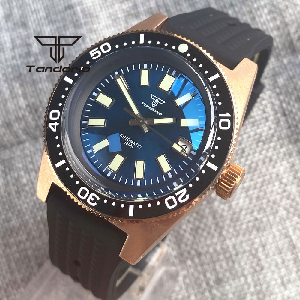 Tandorio 62 MAS CUSN8 Solid Br - مراجعة Rubber Strap Diver وسعره