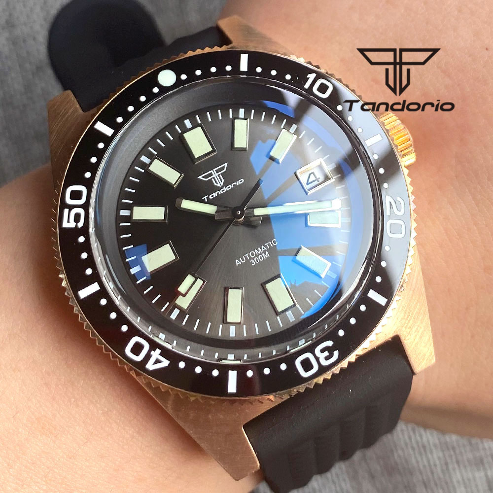Tandorio 62 MAS CUSN8 Solid Br - مراجعة Rubber Strap Diver وسعره