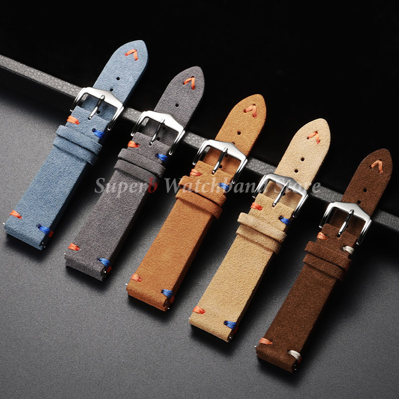 Suede Leather Watch Strap 18mm - مراجعة Suede Strap Watch وسعره