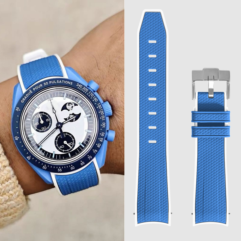 For Omega Swatch 20mm Curve Wa - مراجعة Buckle Pin Ss وسعره