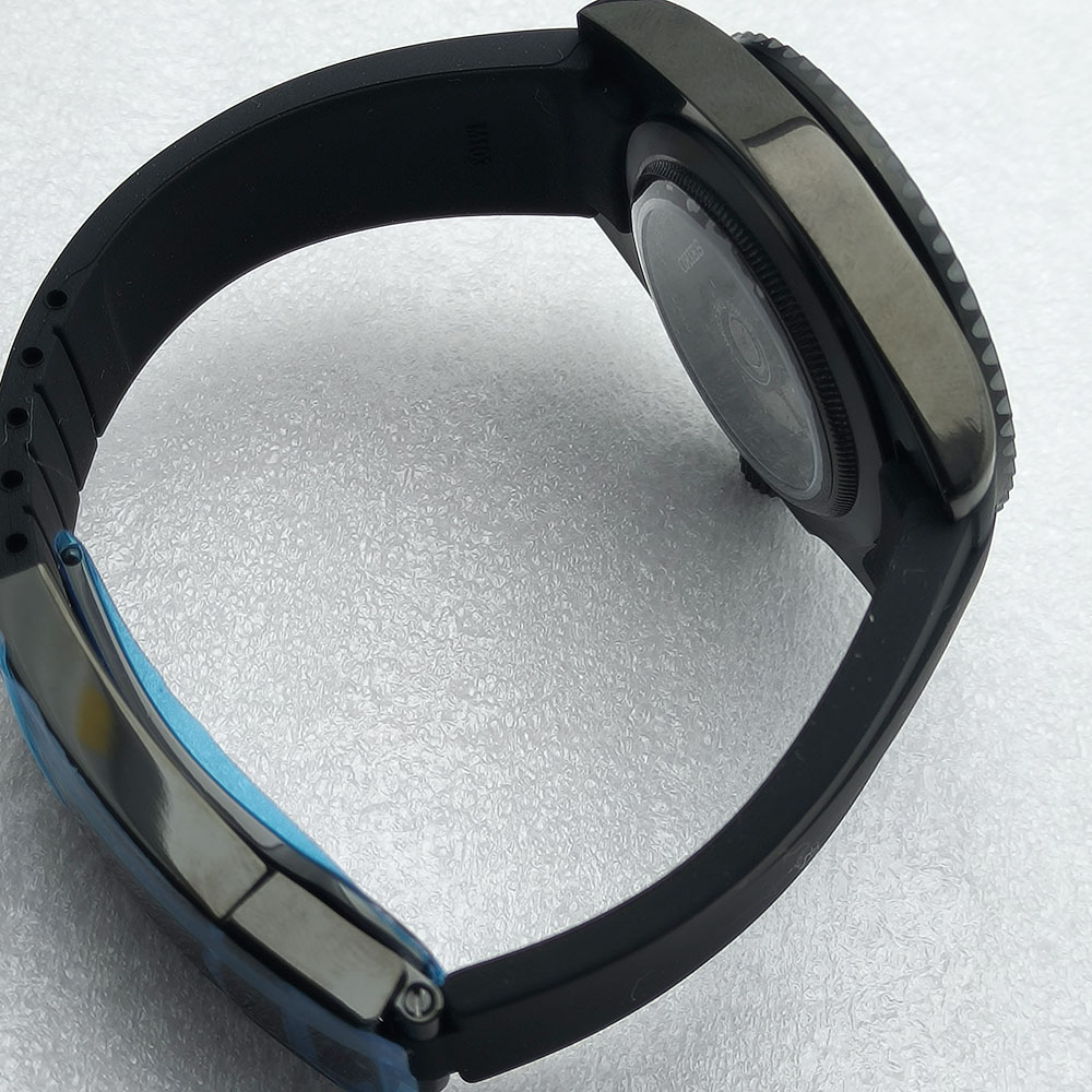 40MM NH36 Watch Black Men's St - مراجعة Stainless Bracelet Diver وسعره