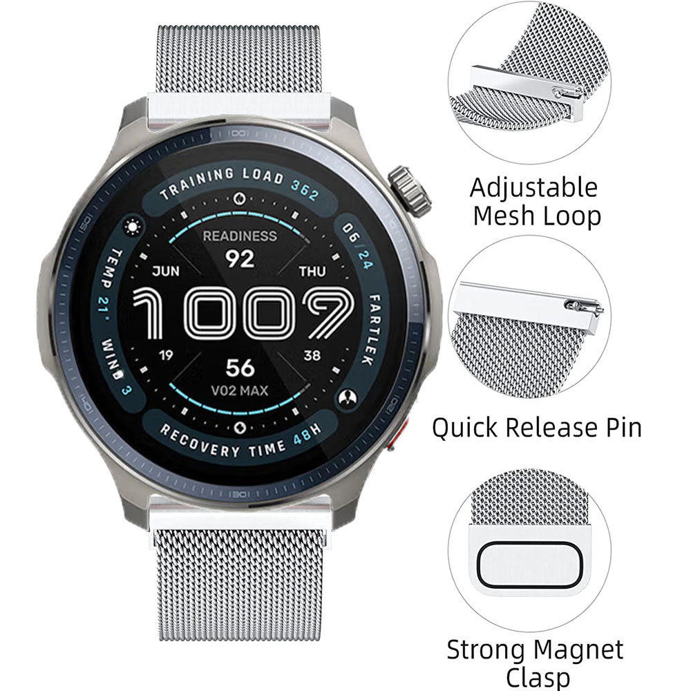 20mm 22mm Milanese Loop Strap  - مراجعة Milanese Loop Magnetic وسعره