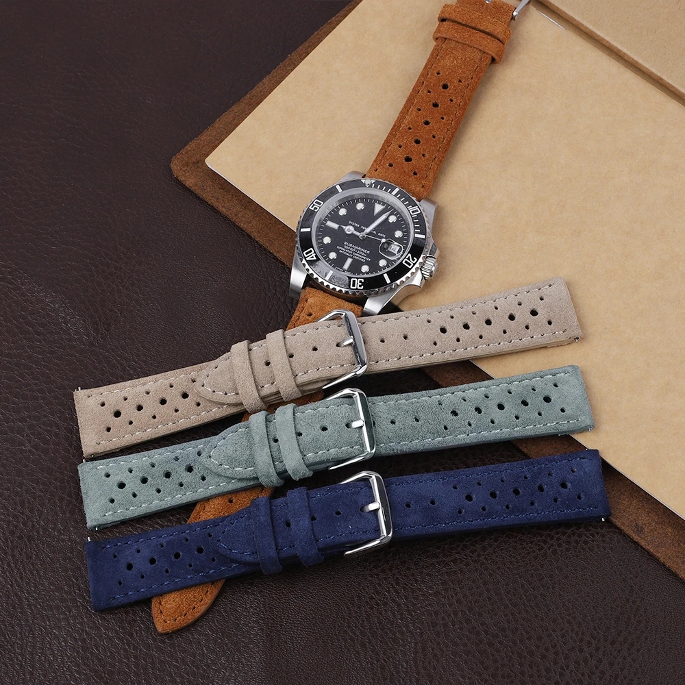Suede Leather Watch Band 18mm  - مراجعة Suede Strap Watch وسعره