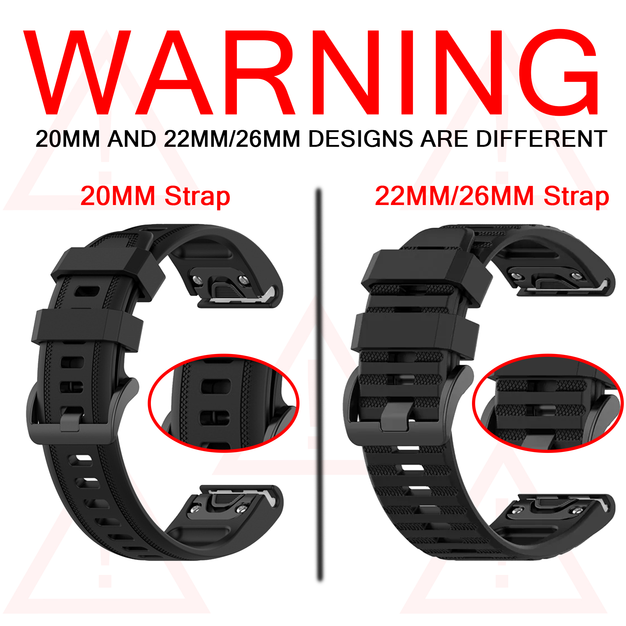 QuickFit 26mm 20mm 22mm Watchb - مراجعة Silicone Watch Band 22Mm وسعره