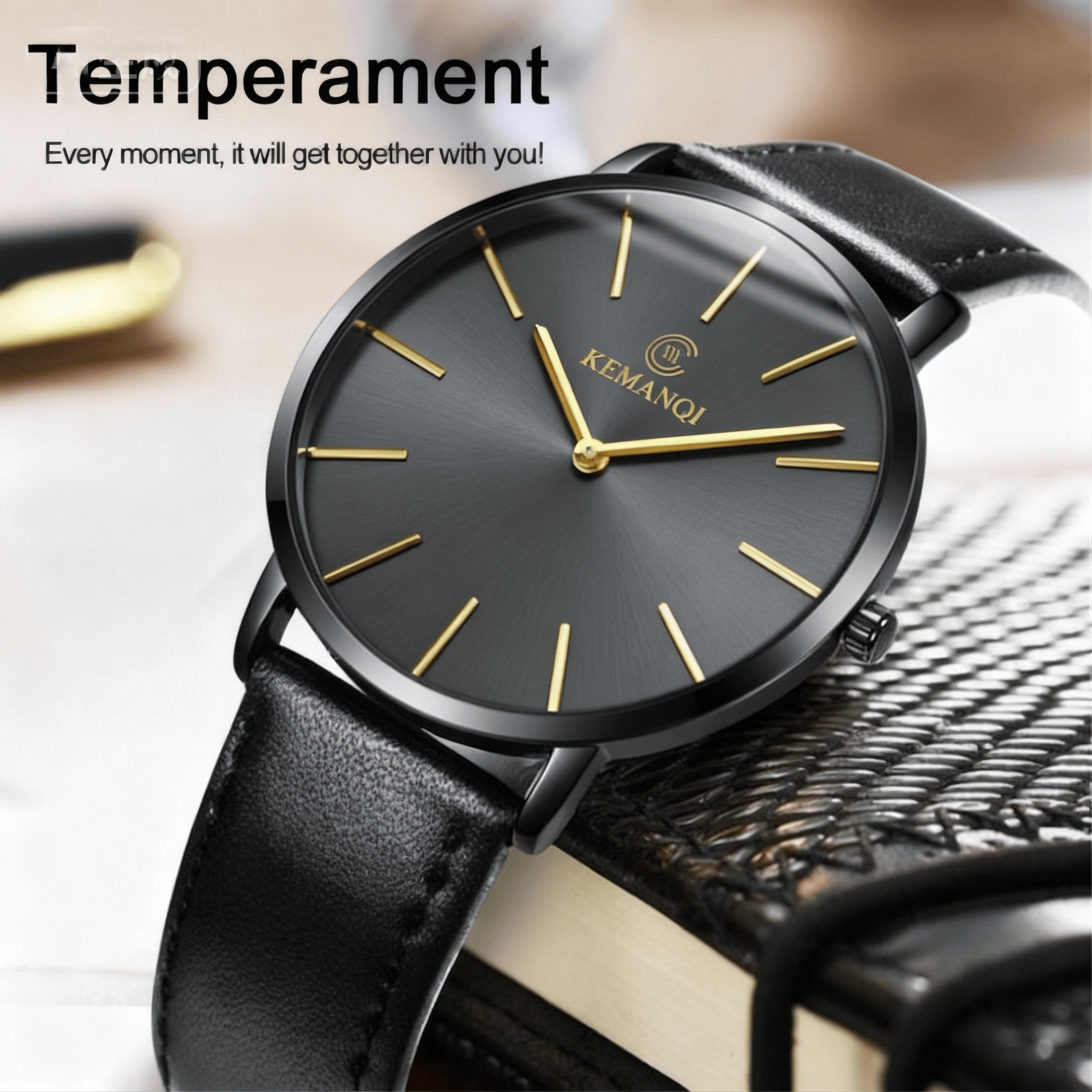 Fashion Ultra Thin Men's Quart - مراجعة Leather Watch Band Men وسعره