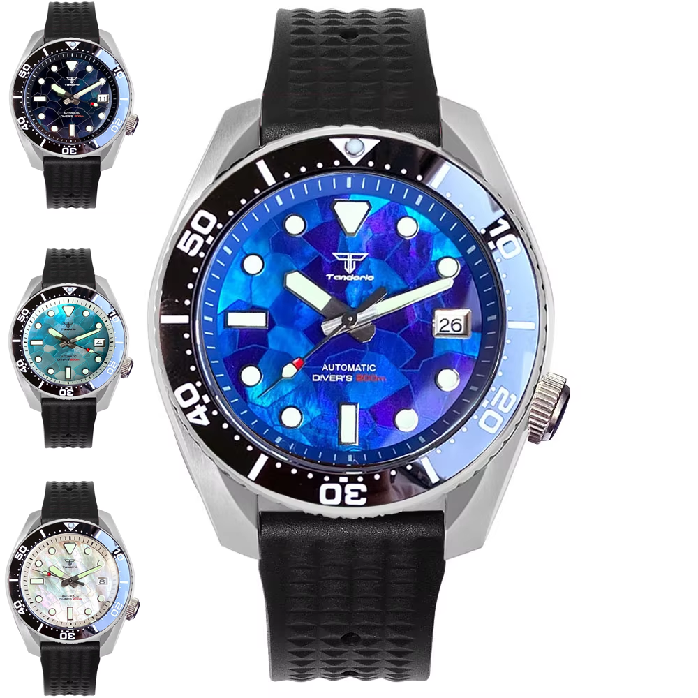 Tandorio 42.5mm Japan NH35A Au - مراجعة Rubber Strap Diver وسعره