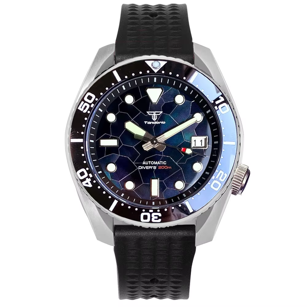 Tandorio 42.5mm Japan NH35A Au - مراجعة Rubber Strap Diver وسعره