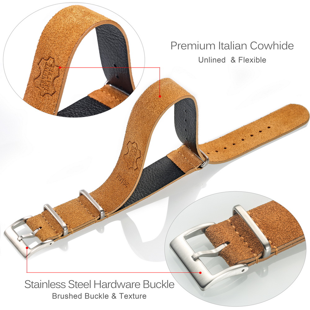 HEMSUT Genuine Leather Watch B - مراجعة Tropic Strap Vintage وسعره