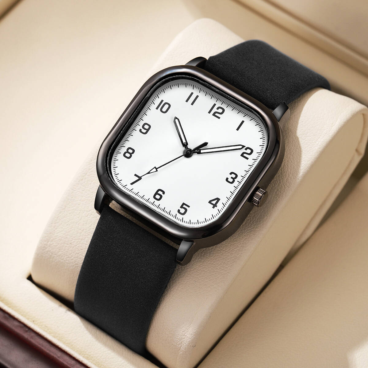 Fashion Square Men Watches Sim - مراجعة Leather Watch Band Men وسعره