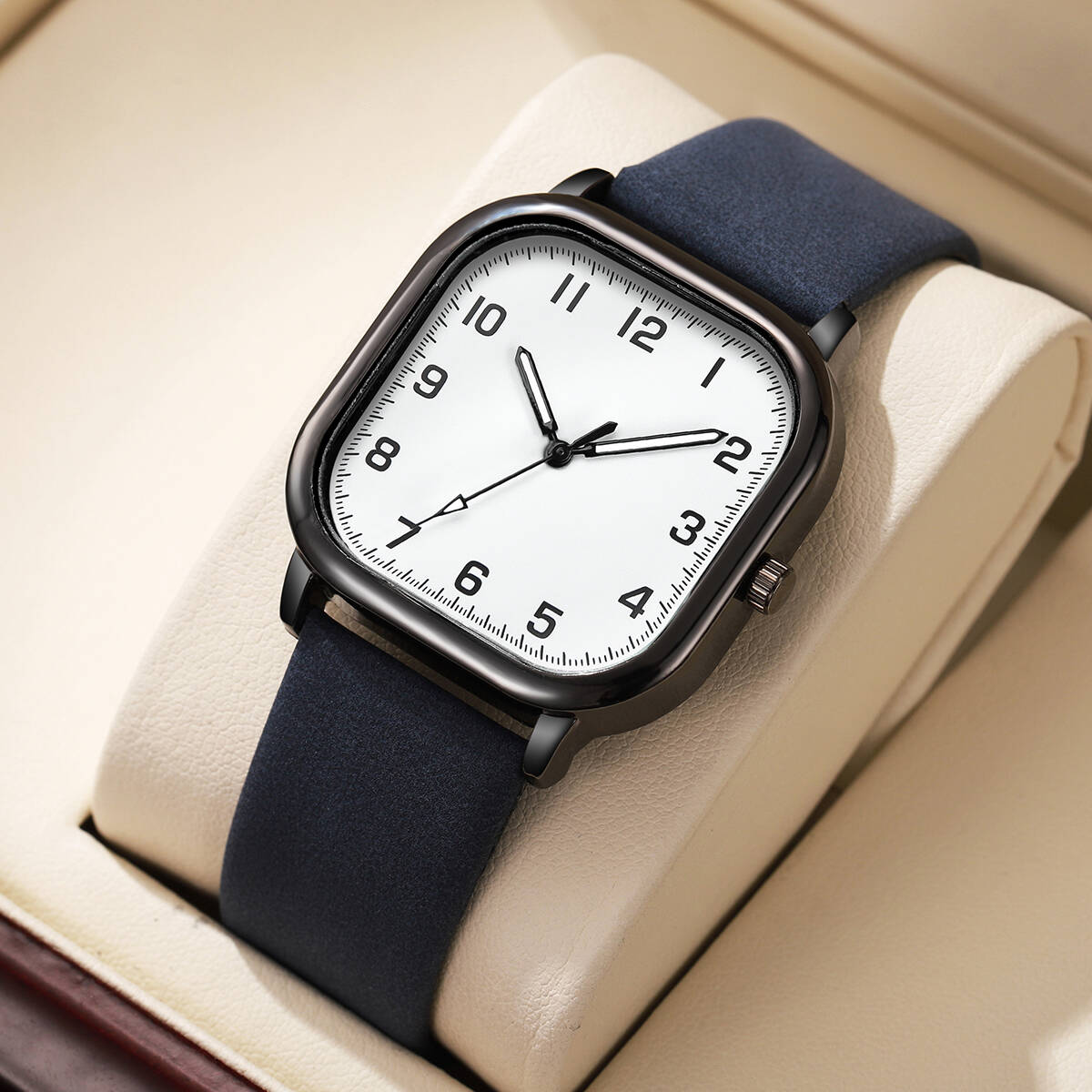 Fashion Square Men Watches Sim - مراجعة Leather Watch Band Men وسعره
