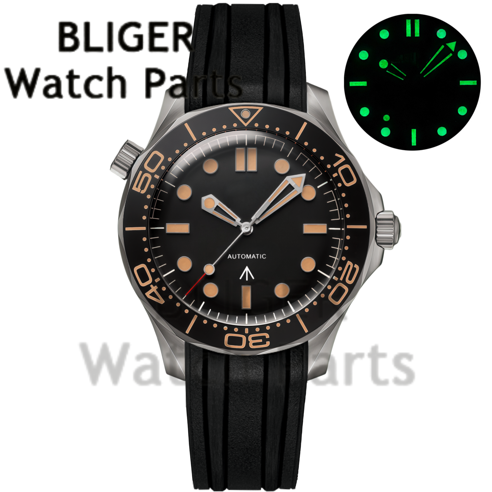 Customizable DIY 41mm Titanium - مراجعة Stainless Bracelet Diver وسعره