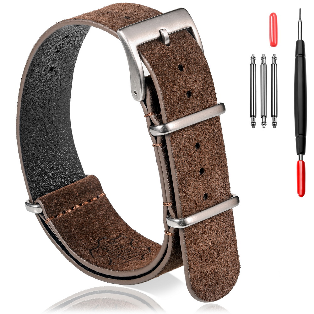 HEMSUT Genuine Leather Watch B - مراجعة Tropic Strap Vintage وسعره