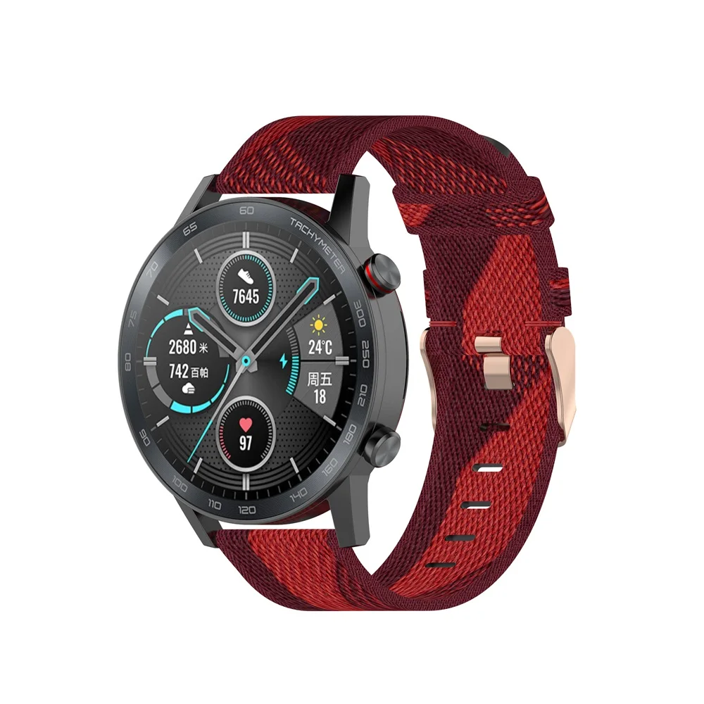 AKBNSTED 22MM Camouflage Nylon - مراجعة Canvas Strap Watch وسعره