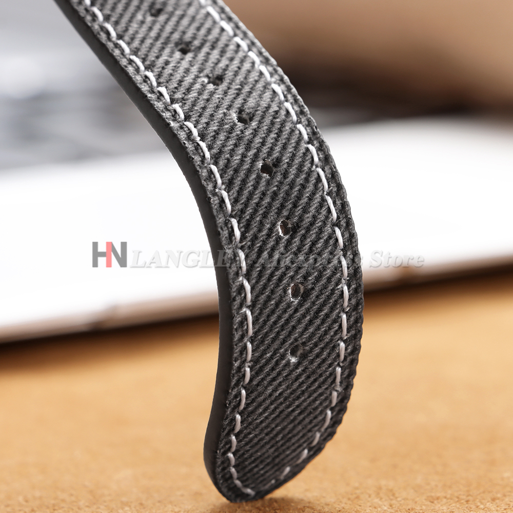 Denim Nylon Watch Strap Canvas - مراجعة Leather Strap Quick Release وسعره