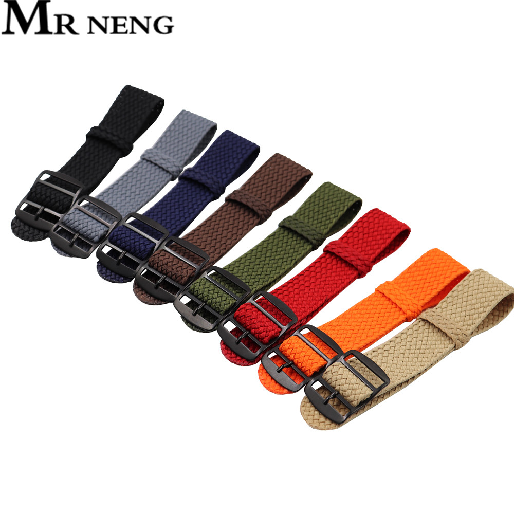 18mm 20mm 22mm Solid color For - مراجعة Perlon Strap Woven وسعره