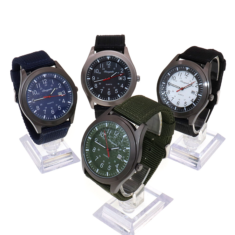 Luxury Men's Quartz Watch Spor - مراجعة Canvas Strap Watch وسعره