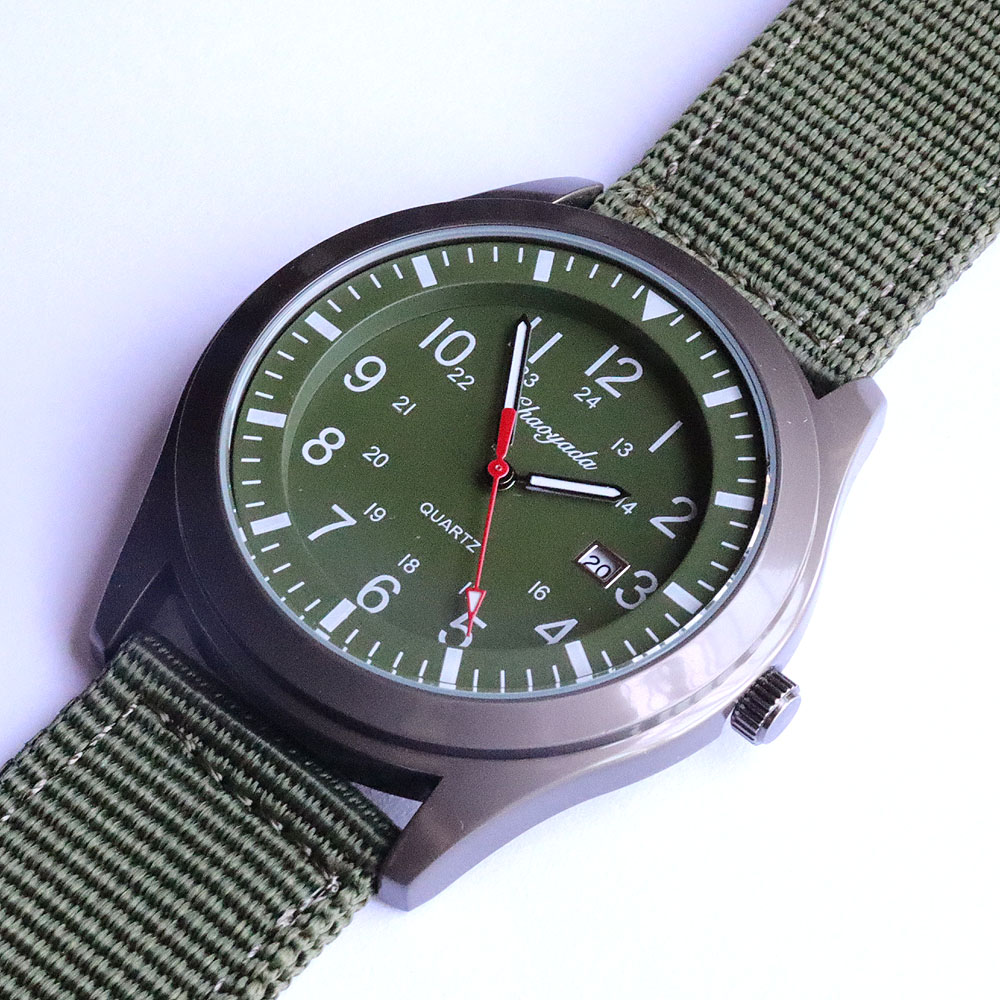 Luxury Men's Quartz Watch Spor - مراجعة Canvas Strap Watch وسعره