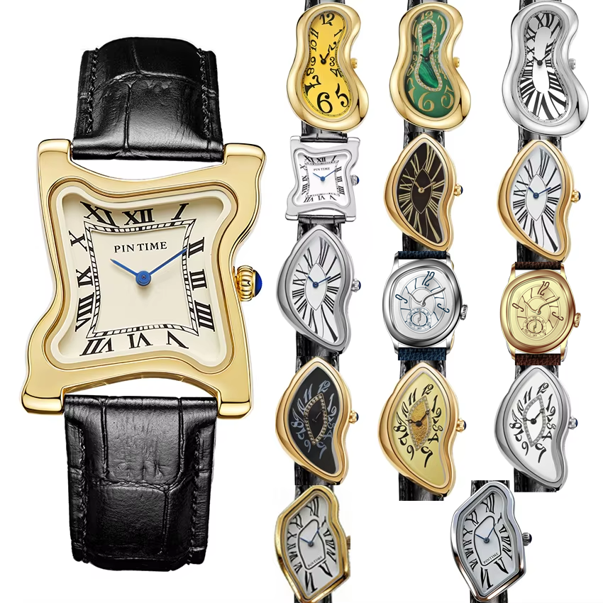 Surrealist Art Melting Clock W - مراجعة Leather Watch Band Men وسعره