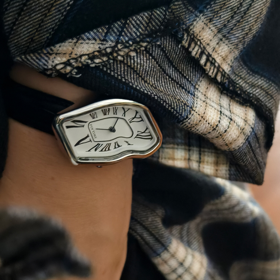 Surrealist Art Melting Clock W - مراجعة Leather Watch Band Men وسعره