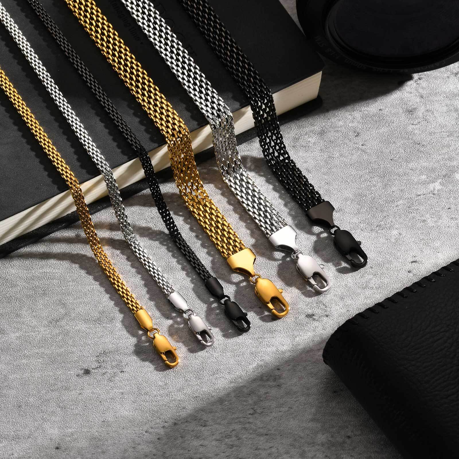 3/8mm Mesh Strap Chain Bracele - مراجعة Mesh Strap Metal وسعره