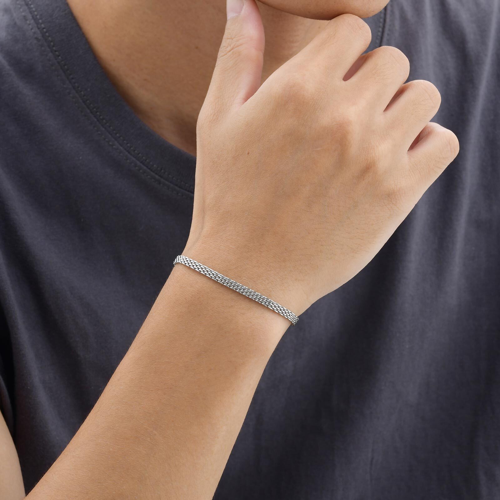 3/8mm Mesh Strap Chain Bracele - مراجعة Mesh Strap Metal وسعره