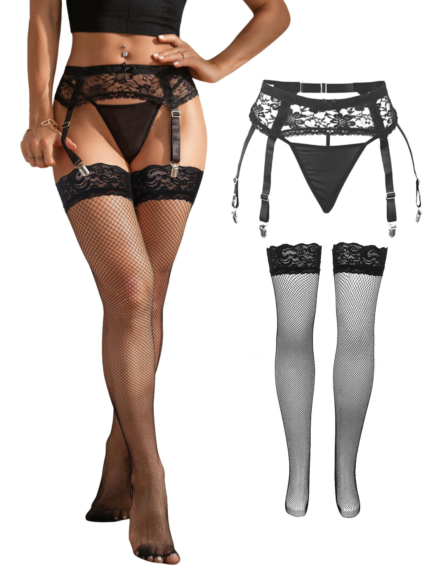 Comeondear Women Floral Lace G - مراجعة Mesh Strap Metal وسعره