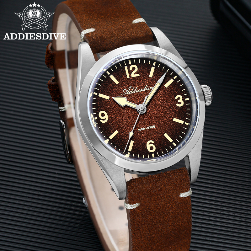ADDIESDIVE Japan 2035 Super Lu - مراجعة Suede Strap Watch وسعره