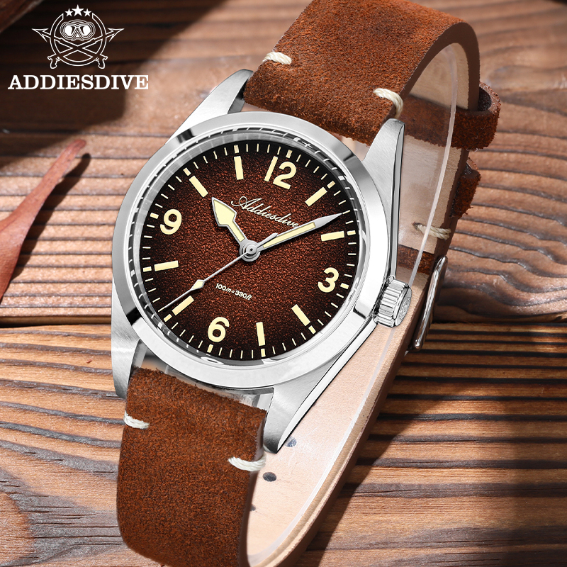 ADDIESDIVE Japan 2035 Super Lu - مراجعة Suede Strap Watch وسعره