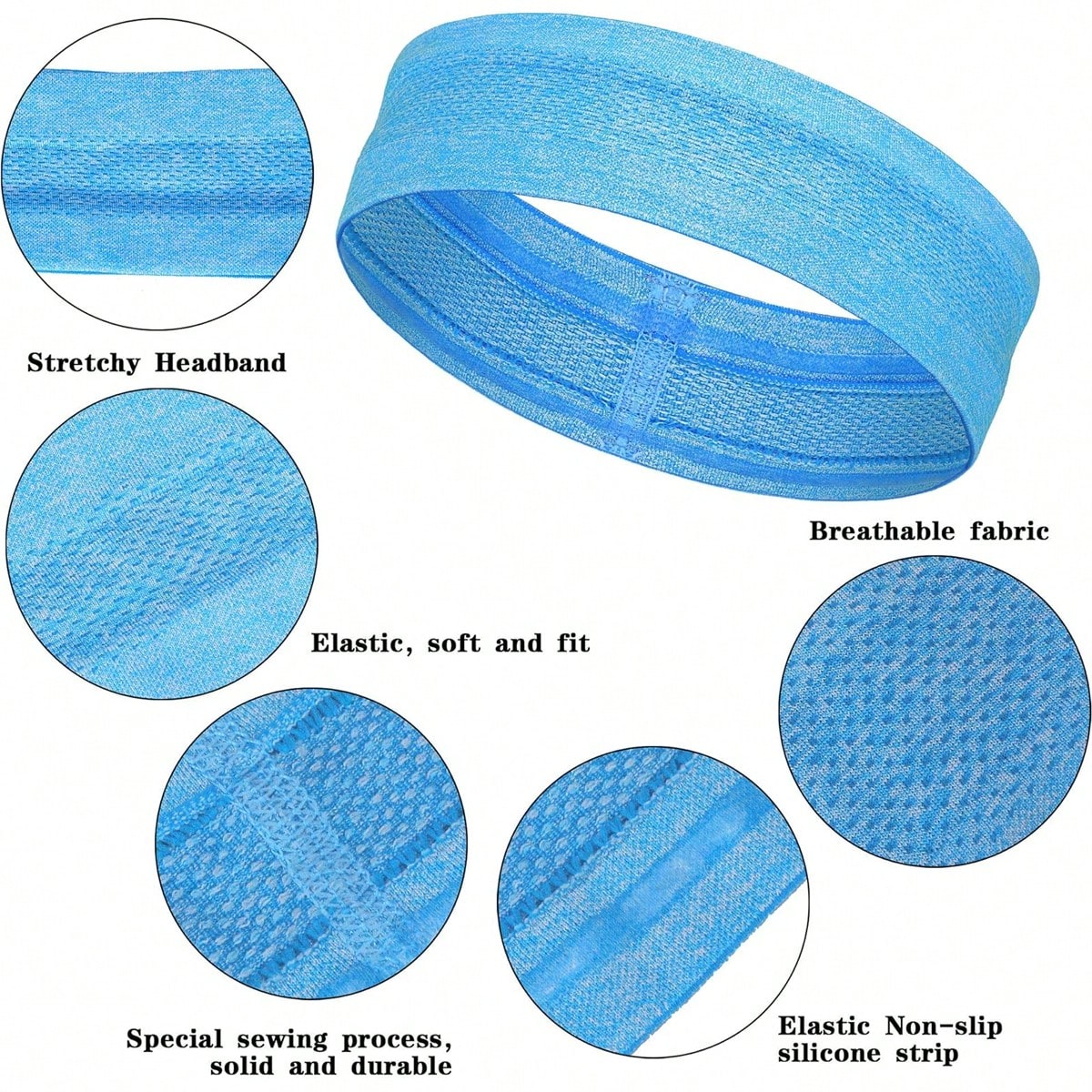 Sweatbands Non Slip Headbands  - مراجعة Silicone Band Women وسعره