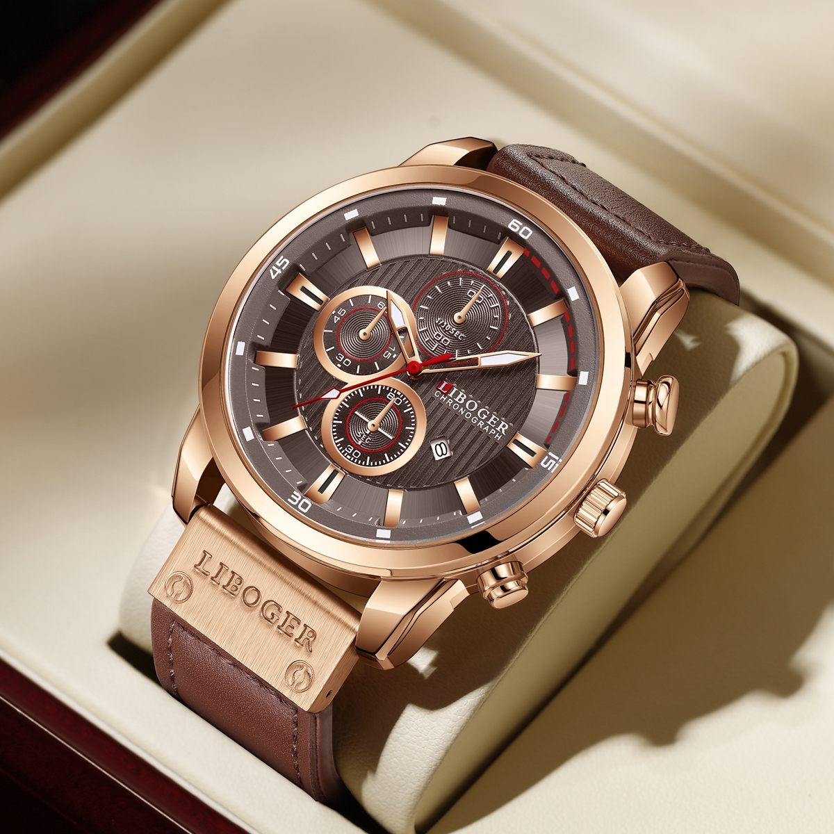 Business Men Quartz Watch High - مراجعة Leather Watch Band Men وسعره