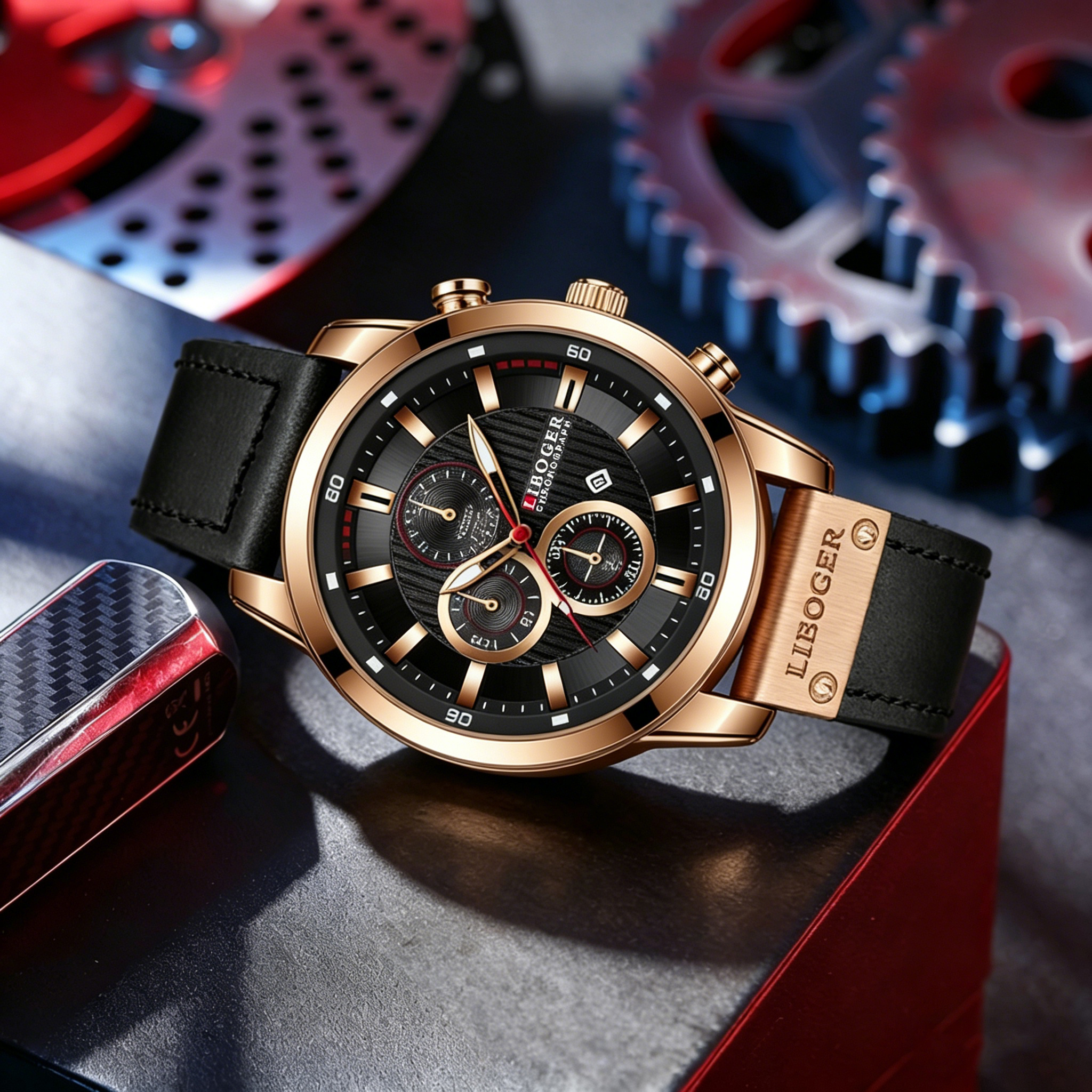 Business Men Quartz Watch High - مراجعة Leather Watch Band Men وسعره