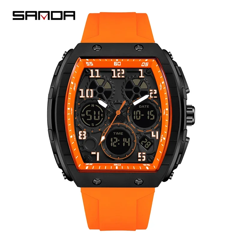 SANDA 6157 New Fashion Men's E - مراجعة Rubber Strap Diver وسعره
