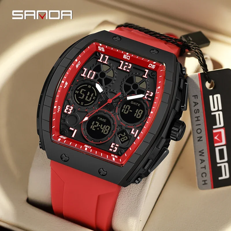 SANDA 6157 New Fashion Men's E - مراجعة Rubber Strap Diver وسعره