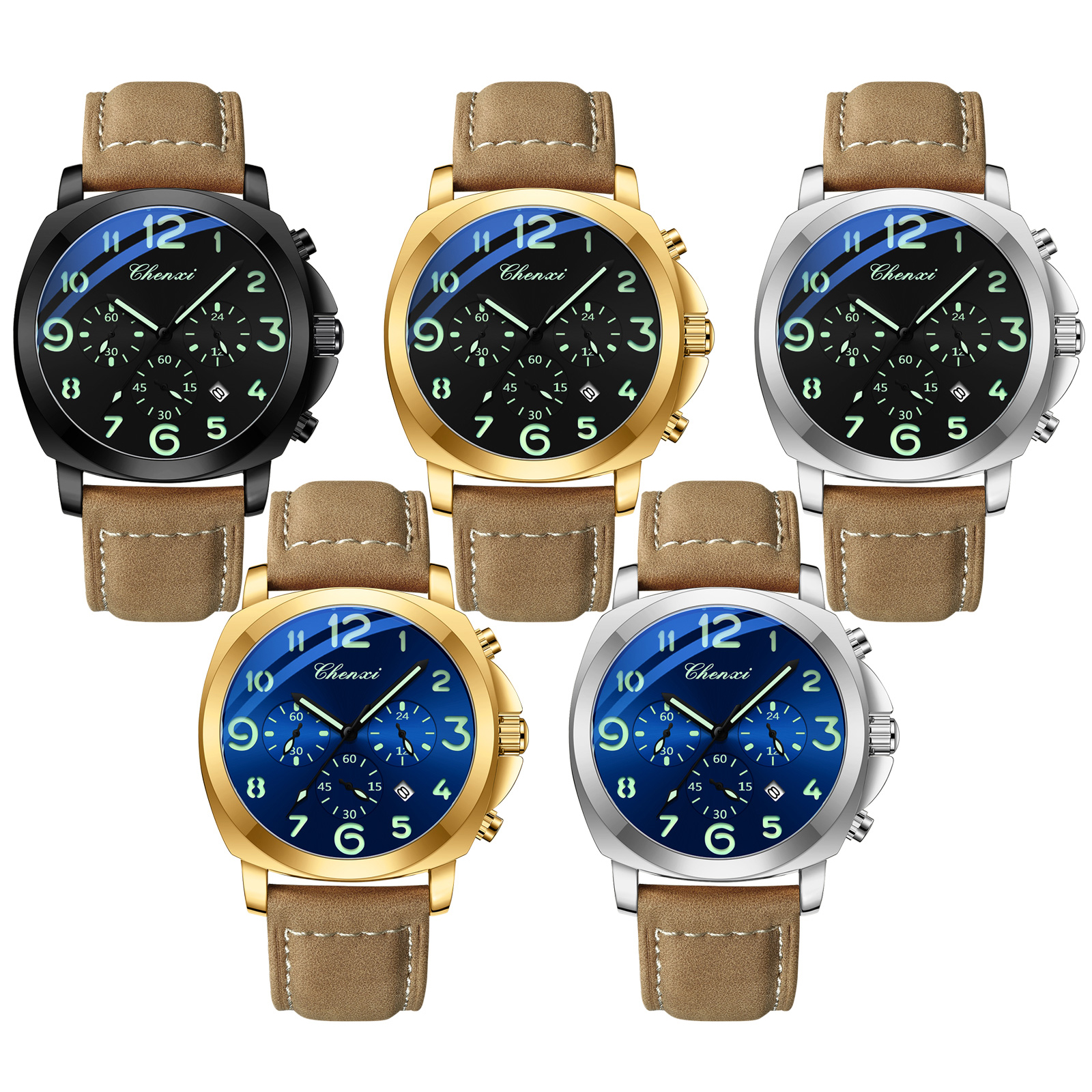 CHENXI Men Watch Multifunction - مراجعة Leather Watch Band Men وسعره