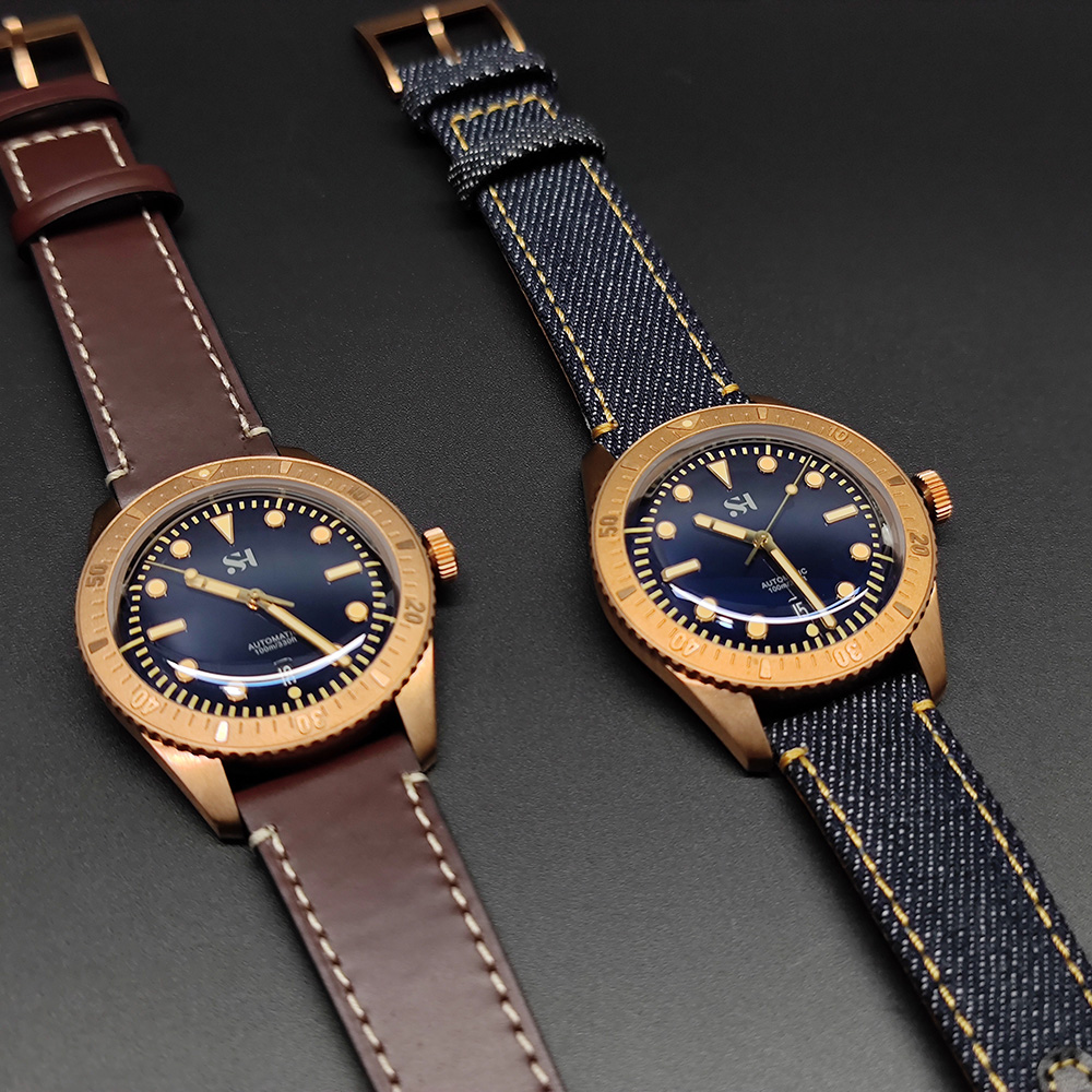 42mm Bronze Mens Watch Mechani - مراجعة Canvas Strap Watch وسعره