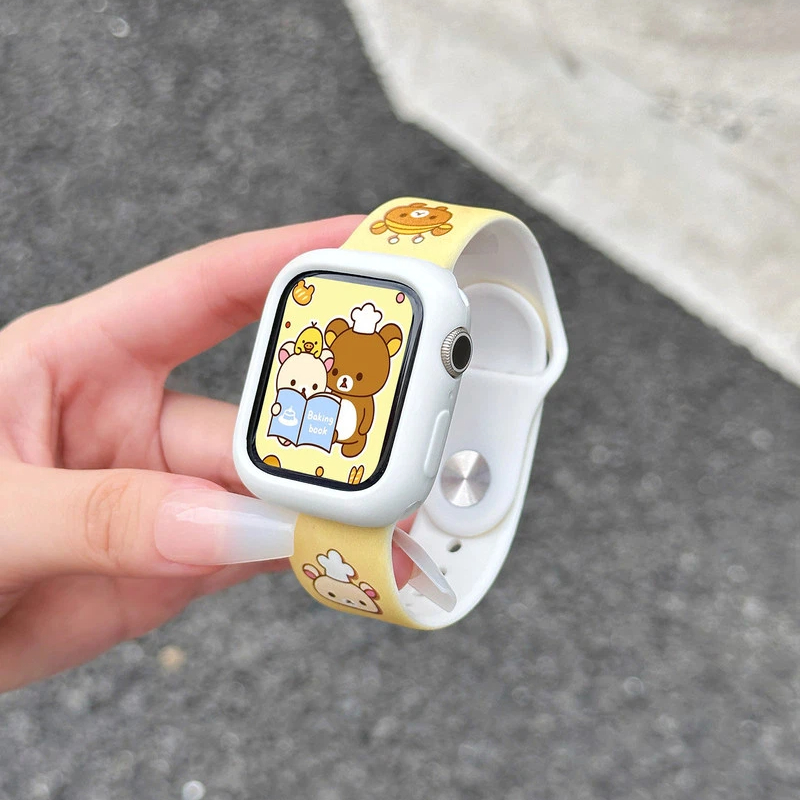 Cute Rilakkuma Print Silicone  - مراجعة Silicone Band Women وسعره