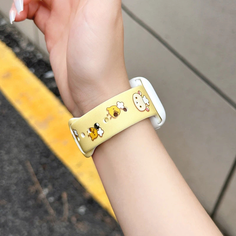 Cute Rilakkuma Print Silicone  - مراجعة Silicone Band Women وسعره