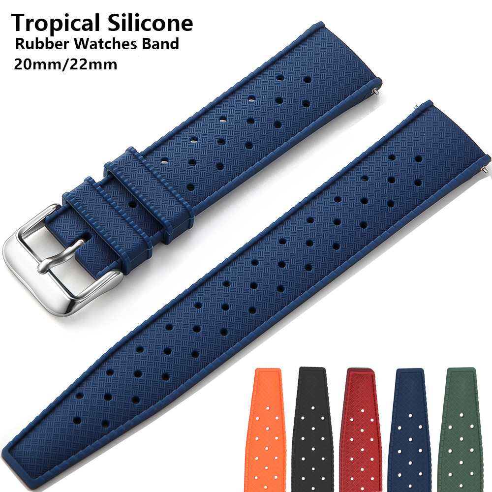 20mm 22mm Tropic Rubber Band f - مراجعة Rubber Strap Diver وسعره