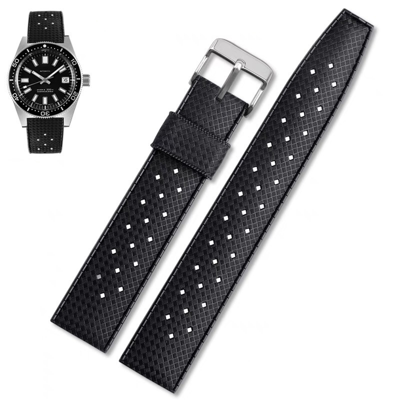 20mm 22mm Tropic Rubber Band f - مراجعة Rubber Strap Diver وسعره