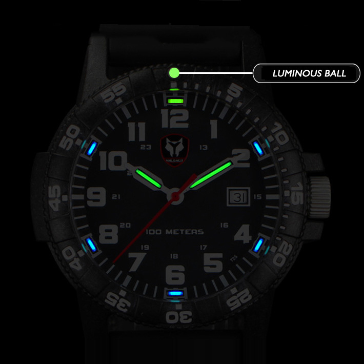 Hnlgnox Mens Pilot Watches Spo - مراجعة Rubber Strap Diver وسعره