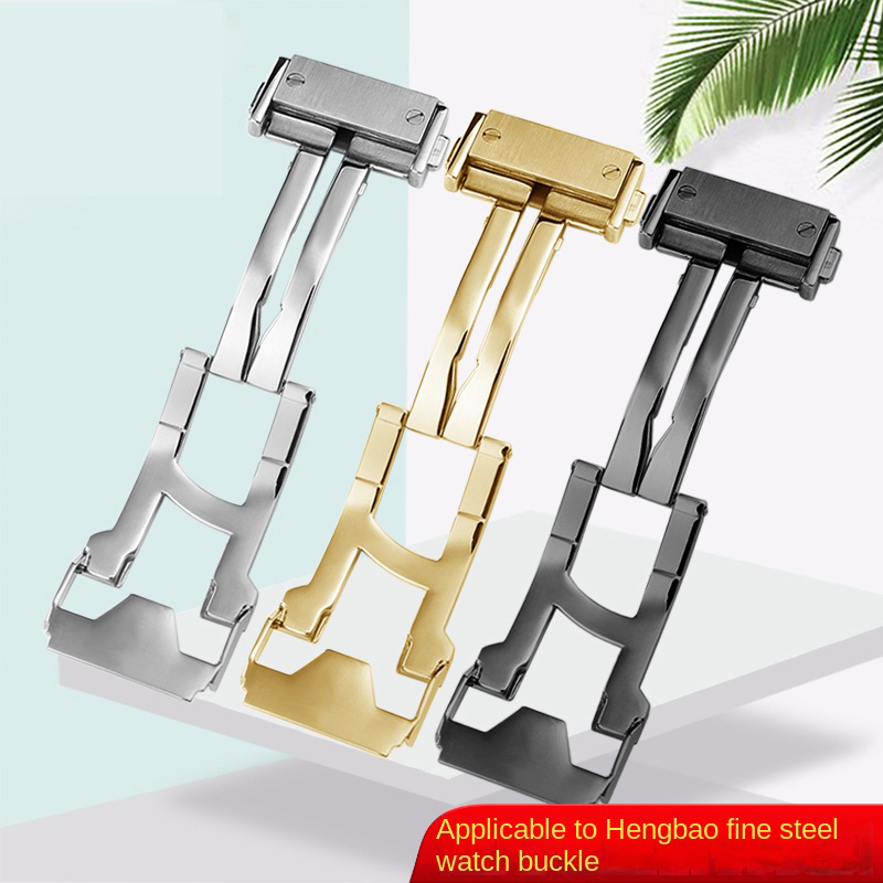 18 22mm Solid Stainless Steel  - مراجعة Leather Watch Band Men وسعره
